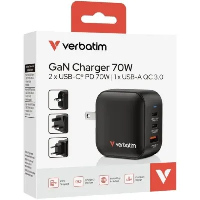 Cargador de Pared Universal Verbatim Mini GaN Wall Charger/