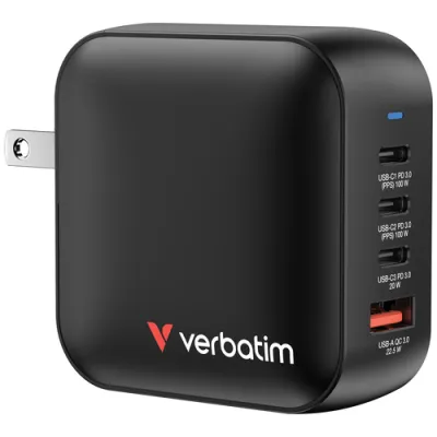 Verbatim Mini GaN Charger 100W Universal Negro Corriente