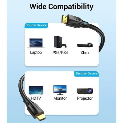 Cable HDMI 2.1 8K Vention AANBG/ HDMI Macho - HDMI Macho/ 1.5m/