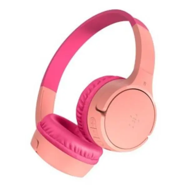 Headset Bluetooth Belkin Aud002btbpkv3 Supraaural Carga Por Usb-c Color Rosa Kids