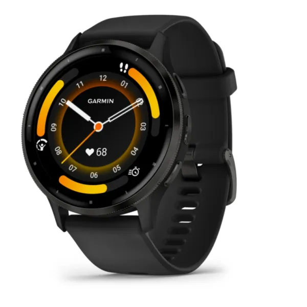 Garmin Venu 3 3,56 cm (1.4") AMOLED 45 mm Digital 454 x 454 Pixeles Pantalla táctil Negro Wifi GPS (satélite)