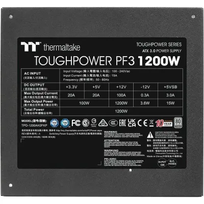 Thermaltake TOUGHPOWER PF3 1200W PCIe 5.0 ATX 3.0 80 Plus