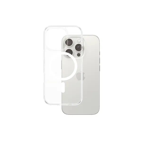 PanzerGlass PG HardC White MagS iPhone 16Pro 6.3Inch funda para teléfono móvil Transparente