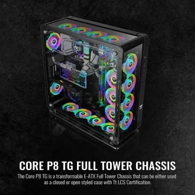 Thermaltake Core P8 TG Full Tower ATX/E-ATX Triple Cristal