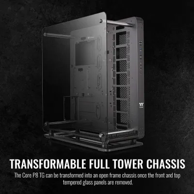 Thermaltake Core P8 TG Full Tower ATX/E-ATX Triple Cristal