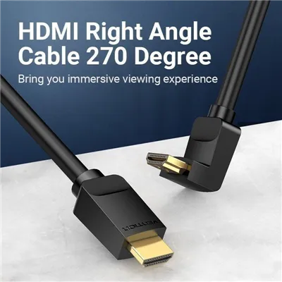 Cable HDMI 2.0 4K Acodado Vention AAQBI/ HDMI Macho - HDMI