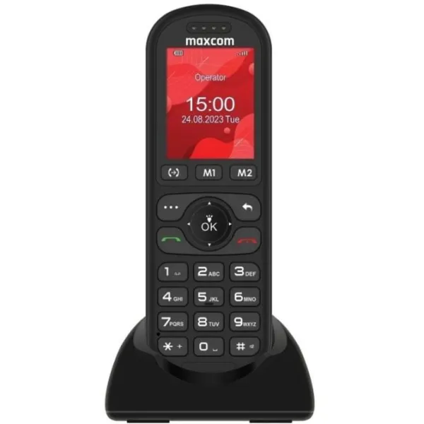 Teléfono Inalámbrico Maxcom MM39D SE/ 4G/ Negro