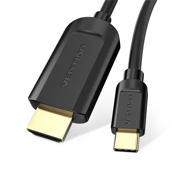 Cable Conversor HDMI 1.4 4K Vention CGUBG/ USB Tipo-C Macho - HDMI Macho/ 1.5m/ Negro