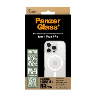 PanzerGlass PG HardC White MagS iPhone 16Pro 6.3Inch funda para