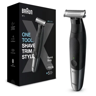 Braun XT5100 recortadora de barba y afeitadora corporal para