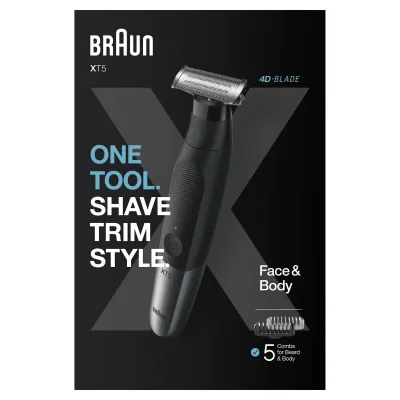 Braun XT5100 recortadora de barba y afeitadora corporal para