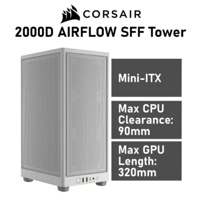 Corsair 2000D AIRFLOW SFF USB 3.2 Blanca