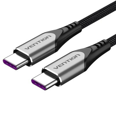 Cable USB 2.0 Tipo-C 5A 100W Vention TAEHF/ USB Tipo-C Macho -