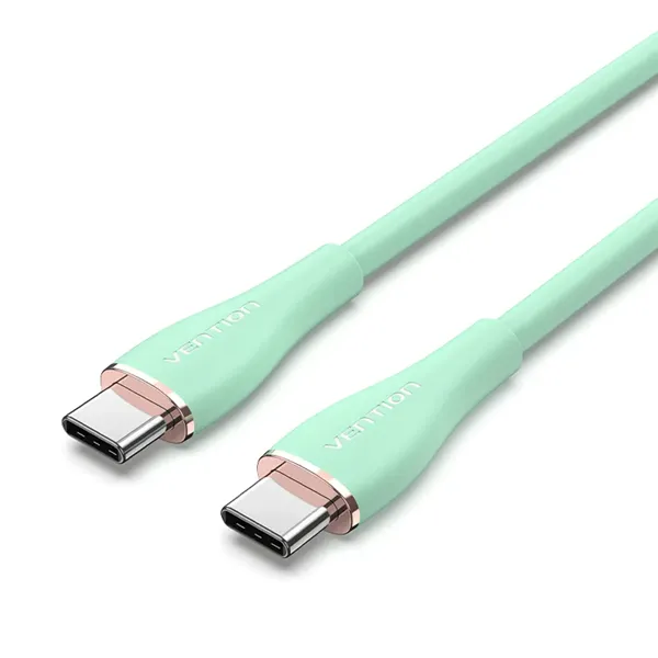 Cable USB 2.0 Tipo-C Vention TAWGG/ USB Tipo-C Macho - USB Tipo-C Macho/ Hasta 100W/ 480Mbps/ 1.5m/ Verde