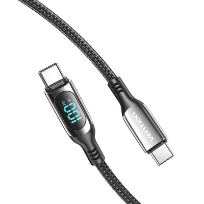 Cable USB 2.0 Tipo-C 5A 100W Vention TAYBAV/ USB Tipo-C Macho -