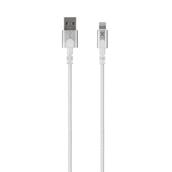 Cable USB 2.0 Lightning Xtorm CX2010/ USB Macho - Lightning Macho/ Hasta 12W/ 480Mbps/ 1m/ Blanco