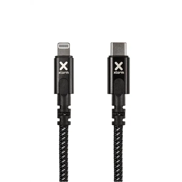 Cable USB Tipo-C Lightning Xtorm CX2041/ USB Tipo-C Macho - Lightning Macho/ Hasta 60W/ 480Mbps/ 3m/ Negro