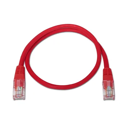 Cable de Red RJ45 UTP Aisens A133-0188 Cat.5e/ 1m/ Rojo