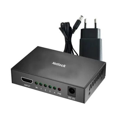 Netlock splitter hdmi 4k/30hz de 4 puertos mini me