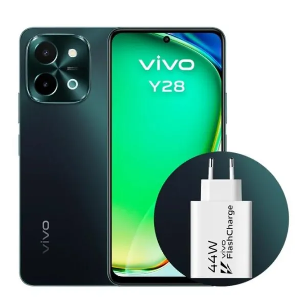 Vivo y28 6.68" 4gb(+4) 128gb green + cargador 44w