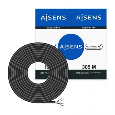 Aisens Bobina de cable RJ45 para Exteriores UTP Cat.6 Rigido