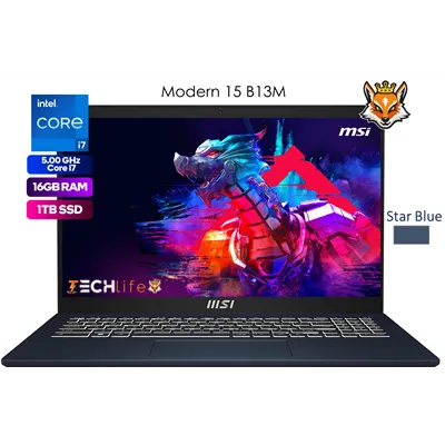 MSI Modern 15 B13M-283ES Star Blue Intel Core i7-1355u 16GB 1TB