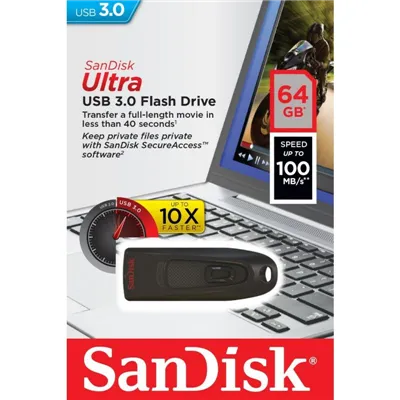 Pendrive 64GB SanDisk Cruzer Ultra USB 3.0