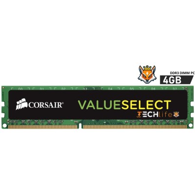 Corsair ValueSelect 4GB DDR3 1600MHz 1.35v CL11 - Módulo RAM de