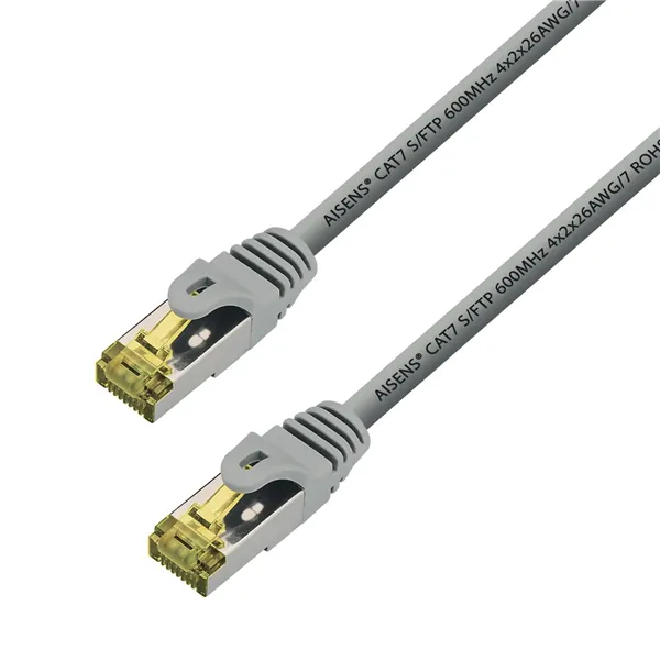 Cable de Red RJ45 S/FTP Aisens A146-0334/ Cat.7/ 1m/ Gris