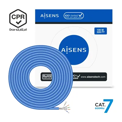 Bobina de Cable RJ45 SFTP AWG23 LSZH CPR Dca Aisens A146-0664