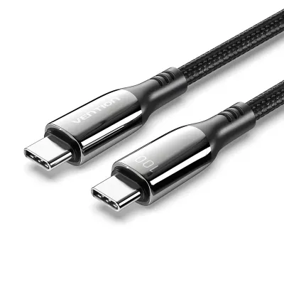 Cable USB 2.0 Tipo-C 5A 100W Vention CTKBH/ USB Tipo-C Macho -