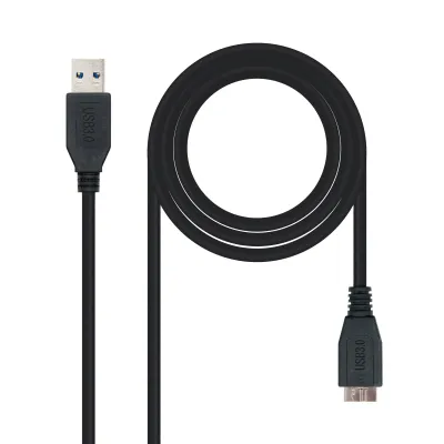 Cable USB 3.0 Nanocable 10.01.1102-BK/ USB Macho - MicroUSB