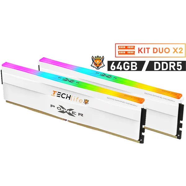 Silicon Power XPOWER Zenith RGB White KIT 64GB DDR5 6000MHz 1.35v CL30 (2x32GB)