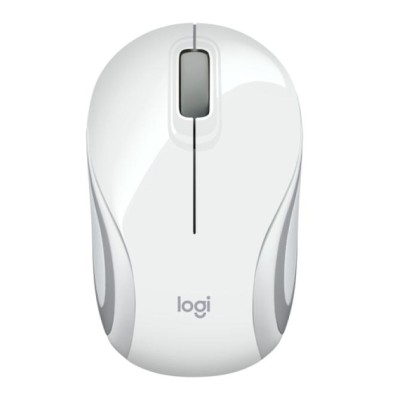 Logitech M187 Plata/Blanco -Ratón inalámbrico ultraportátil