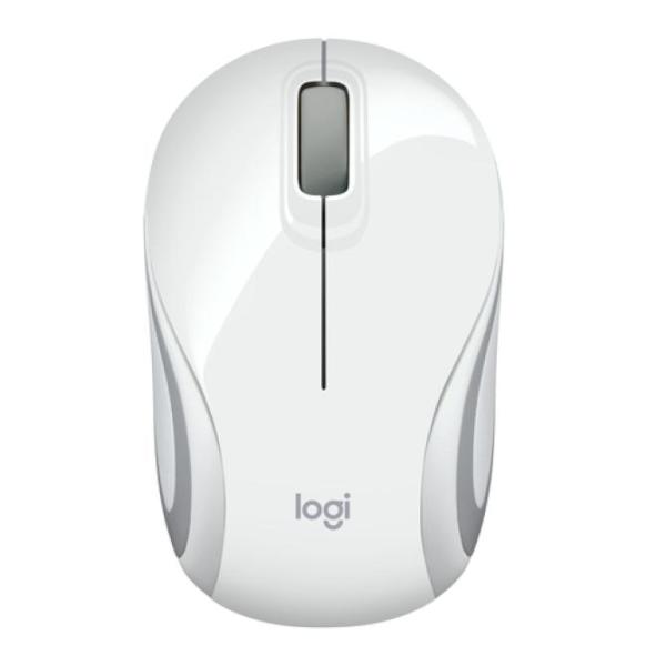 Logitech M187 Plata/Blanco -Ratón inalámbrico ultraportátil 1000 DPI, Óptico