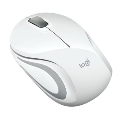 Logitech M187 Plata/Blanco -Ratón inalámbrico ultraportátil