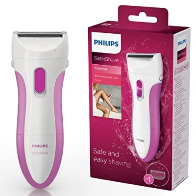 Philips Ladyshave Afeitadora femenina, color rosa usar en el