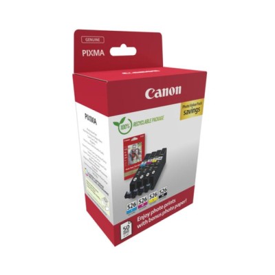 Cartucho de Tinta Original Canon CLI-526 Multipack/ Cian/