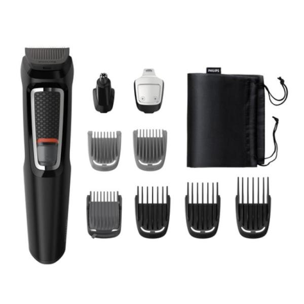 Philips Recortadora de Barba Serie 3000 Cara y cabello 9 en 1 MG3740/15,  barba, cuepro y pelo