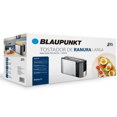 Blaupunkt BP4010 Tostador de ranura larga, 1000W Acero Inox.