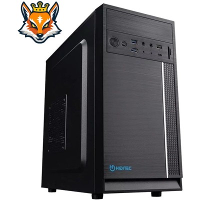 Hiditec Q5 PRO Torre Micro ATX Negra, Lector tarjetas y USB-C