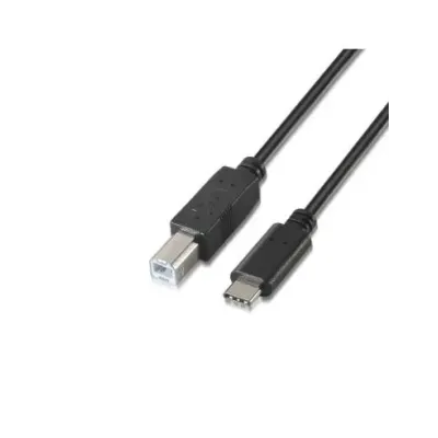 Cable USB 2.0 Impresora Aisens A107-0053/ USB Tipo-C Macho -