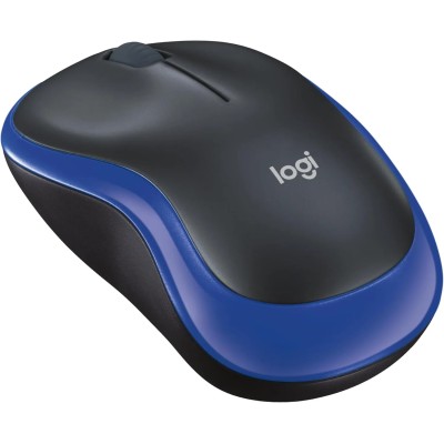 Logitech M185 Negro/Azul -Ratón inalámbrico mediano 1000 DPI