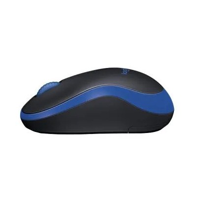 Logitech M185 Negro/Azul -Ratón inalámbrico mediano 1000 DPI