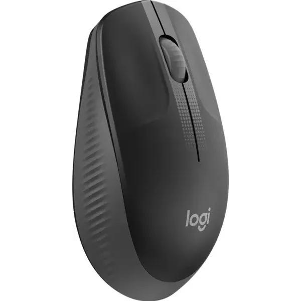 Logitech M190 Negro/Gris oscuro Ratón inalámbrico tamaño normal, Diseño Curvo 1000 dpi