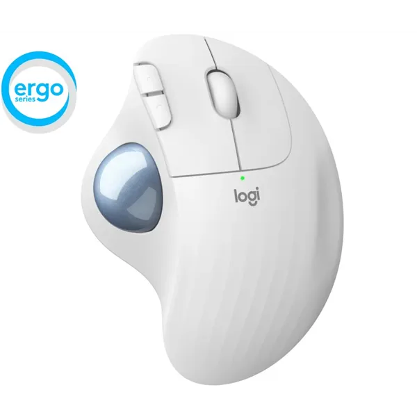 Logitech ERGO M575 Blanco-Ratón Trackball Inalámbrico Bluetooth, Hasta 2000 DPI Grafito