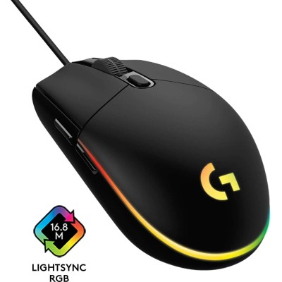 Logitech G102 Lightsync Negro Ratón Gaming 6 botones, Hasta