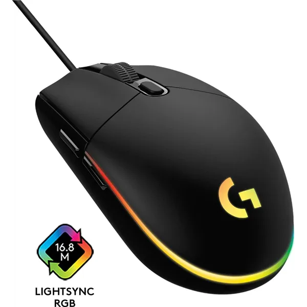 Logitech G102 Lightsync Negro Ratón Gaming 6 botones, Hasta 8000 DPI