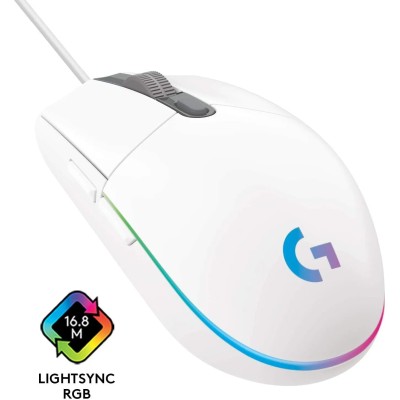 Logitech G102 Lightsync Blanco Ratón Gaming 6 botones, Hasta