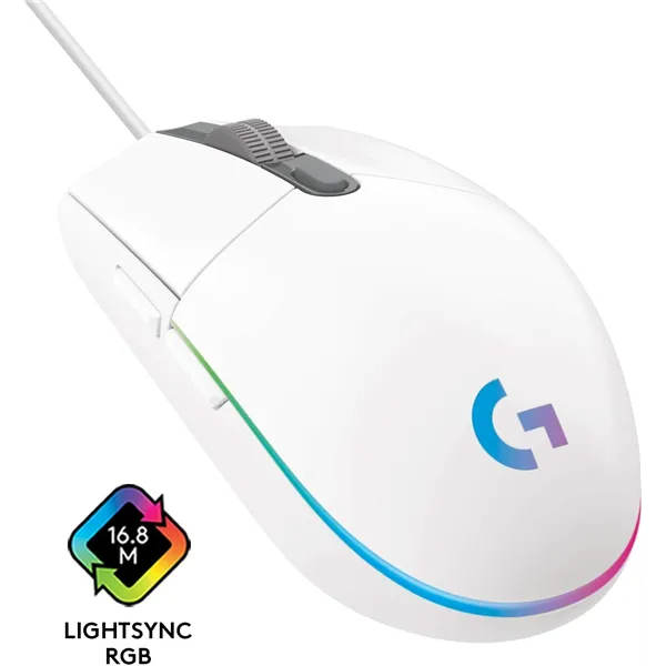 Logitech G102 Lightsync Blanco Ratón Gaming 6 botones, Hasta 8000 DPI